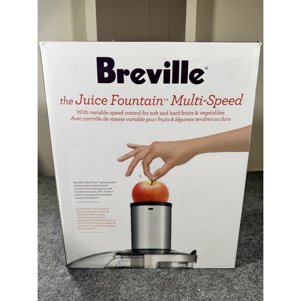 Breville BJE510XL Juice Fountain Multi-Speed 900W Centrifugal Juicer Complete